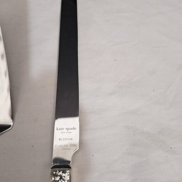 Kate Spade Lenox SIMPLY SPARKLING 2 Pc Wedding Cake dessert set - Picture 3 of 4